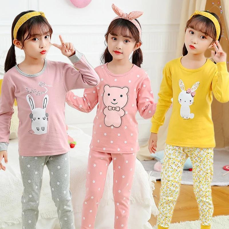 Mùa Đông Bé Trai Bộ Đồ Ngủ Nữ Bộ Đồ Ngủ Pyjamas Trẻ Em Cotton Hoạt Hình Váy Ngủ Pijamas Bé Quần Áo Bé Gái Top + Quần 2 Chiếc Giấc Ngủ phù Hợp Với