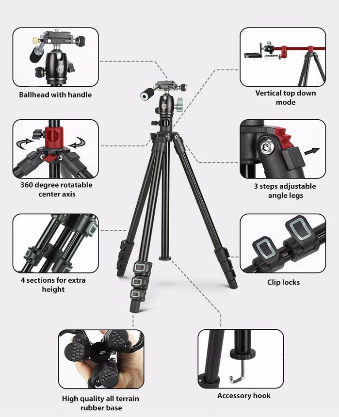 CHÂN MÁY ẢNH TRIPOD BEIKE Q-202F