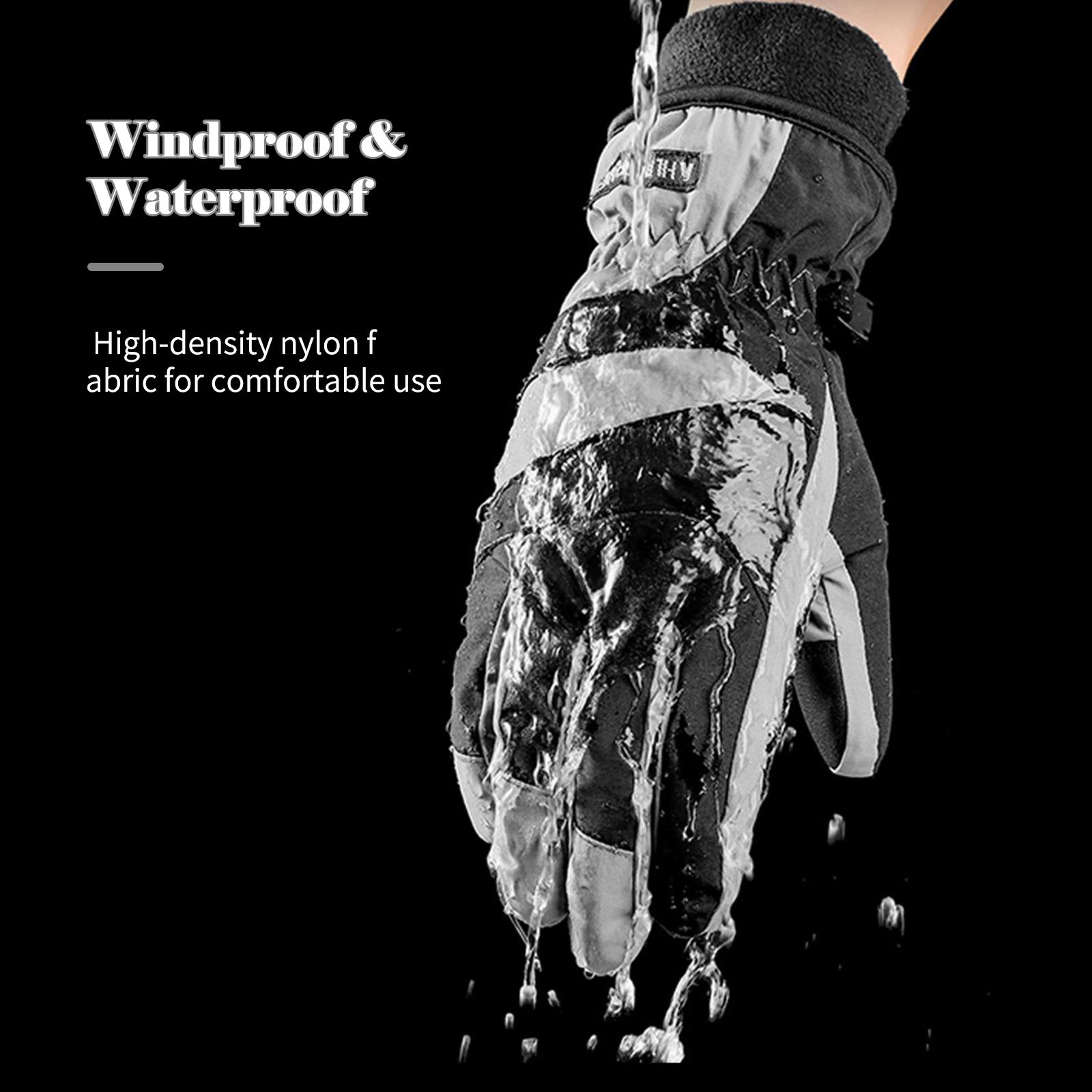 Găng Tay Mùa Đông Unisex Nam Nữ Giữ Ấm Chống Thấm Nước Sử Dụng Màn Hình Cảm Ứng Dễ Dàng