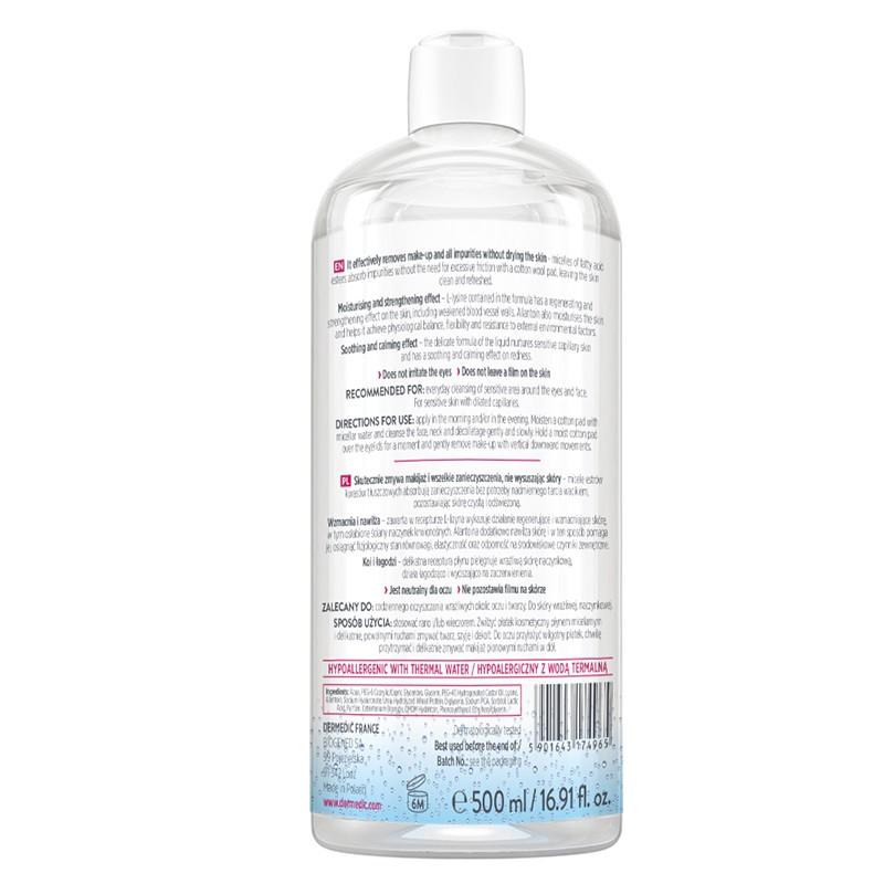 Nước rửa mặt, tẩy trang dành cho da giãn mao mạch Dermedic ANGIO PREVENTI micellar water H2O 500ml