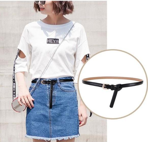 Thắt lưng nữ đai váy thời trang cao cấp bản nhỏ 1.8cm chất liệu da thật dễ phối đồ cùng quần jean, đầm, váy NT264