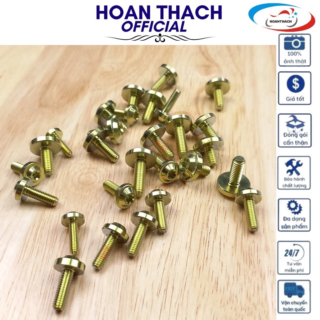 Bộ Ốc Áo Titan Vàng dùng cho máy Winner X ( 28 con ) HOANTHACH SP017484