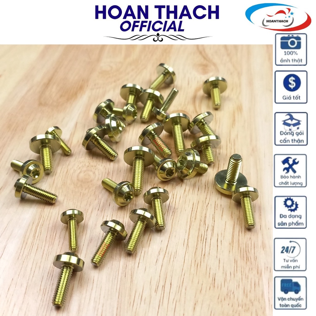 Bộ Ốc Áo Titan Vàng dùng cho máy Winner X ( 28 con ) HOANTHACH SP017484