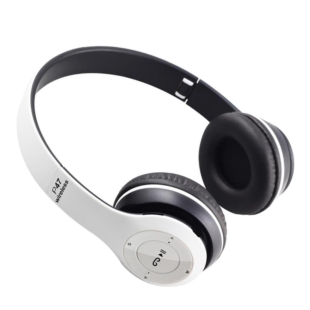 Wireless Stereo Bluetooth Headphone Earphone Earpiece for Tablet White