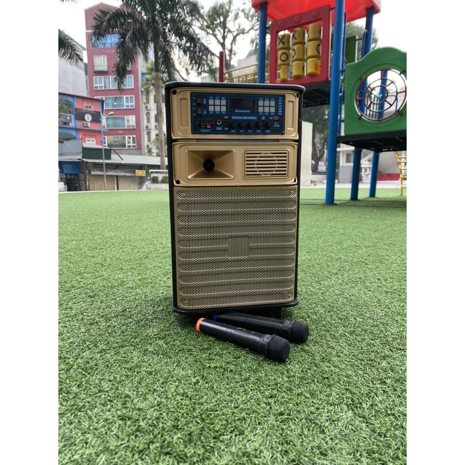 Loa kéo di động 10 inch, Bass 25 , tặng kèm hai míc không dây X10 AUDIO
