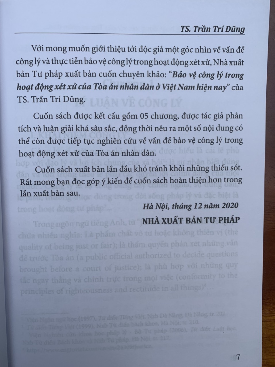 Bảo vệ công lý trong hoạt động xét xử của Tóa án nhân dân ở Việt Nam hiện nay