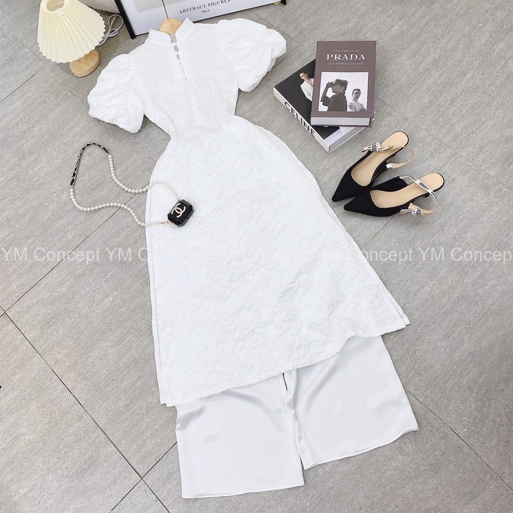 Sét Áo Dài Gấm Tay Phồng Cực Xinh - YUME Y0652