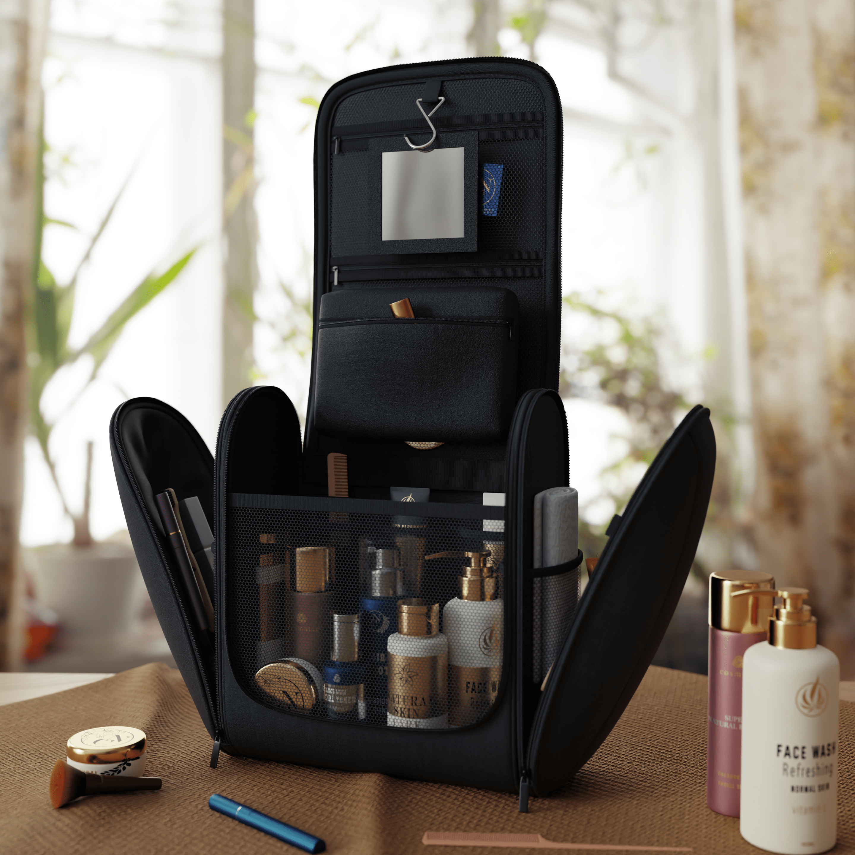 Túi Mỹ Phẩm Du Lịch Valindson Luxury- Đựng Đồ Cá Nhân UNISEX - Nhiều Ngăn Tiện Lợi