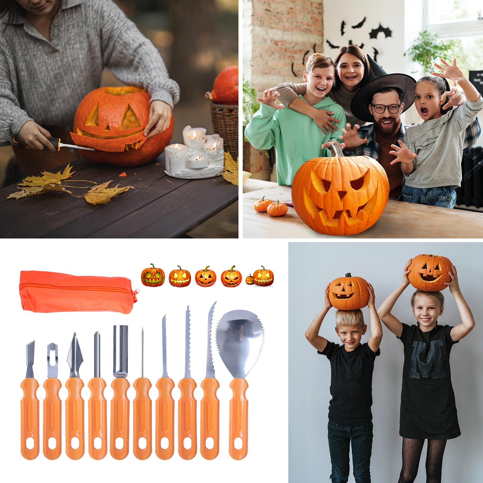 Bộ Dụng Cụ Khắc Bí Ngô Halloween Bằng Thép Không Gỉ Chuyên Nghiệp
