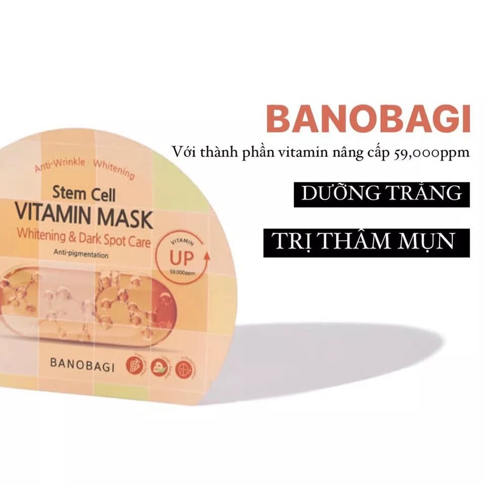 Combo 10 Miếng Mặt Nạ Dưỡng Da Banobagi Stem Cell Vitamin Mask 30g