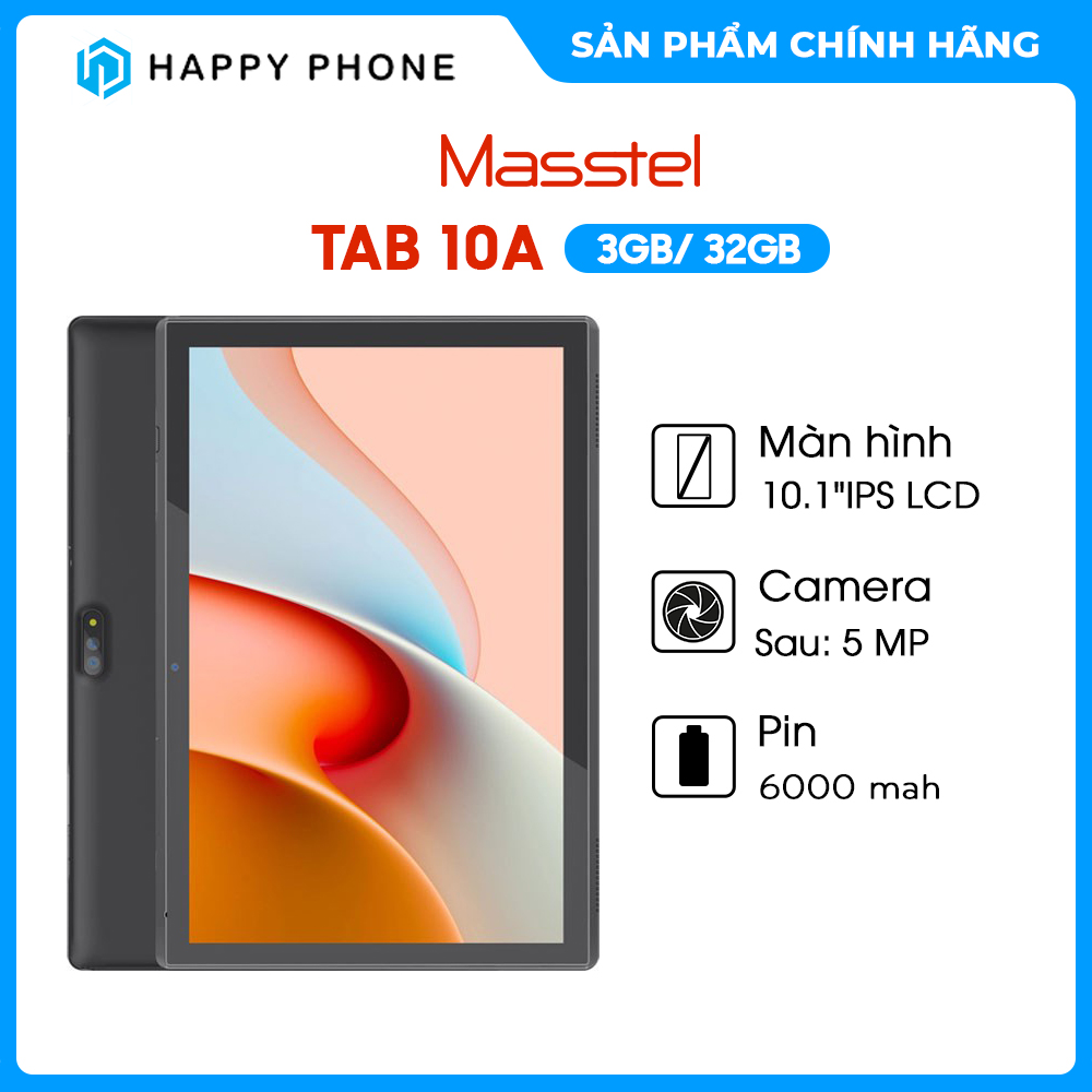 Máy tính bảng Masstel Tab 10A  (3GB/32GB) - Hàng chính hãng - Đã kích hoạt bảo hành điện tử