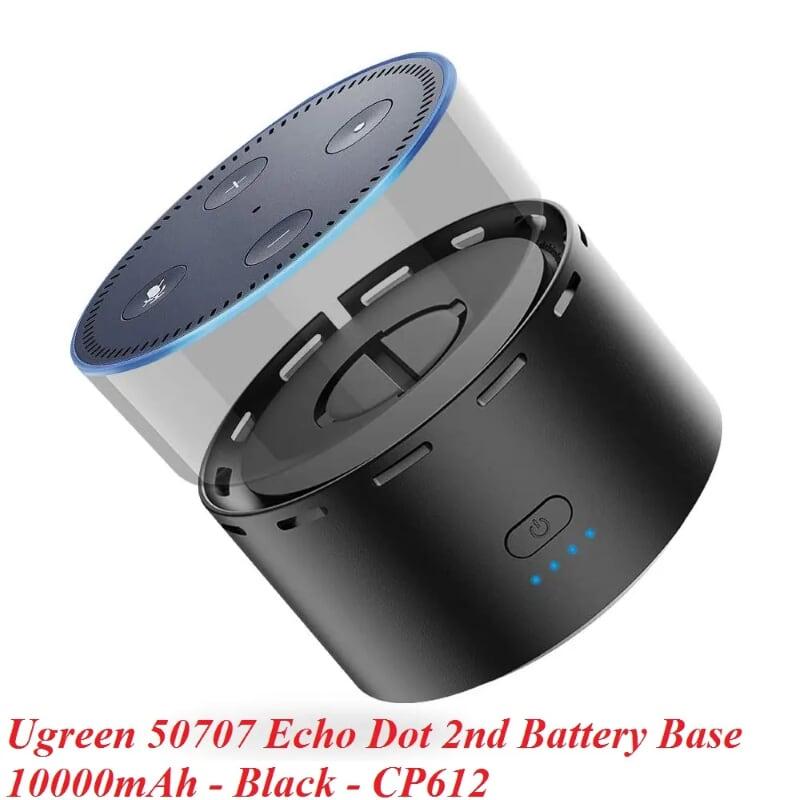 Ugreen UG50757CP612TK 10000mAh pin sạc dự phòng cho loa amazon Echo Dot 2nd thế hệ 2 màu đen - HÀNG CHÍNH HÃNG