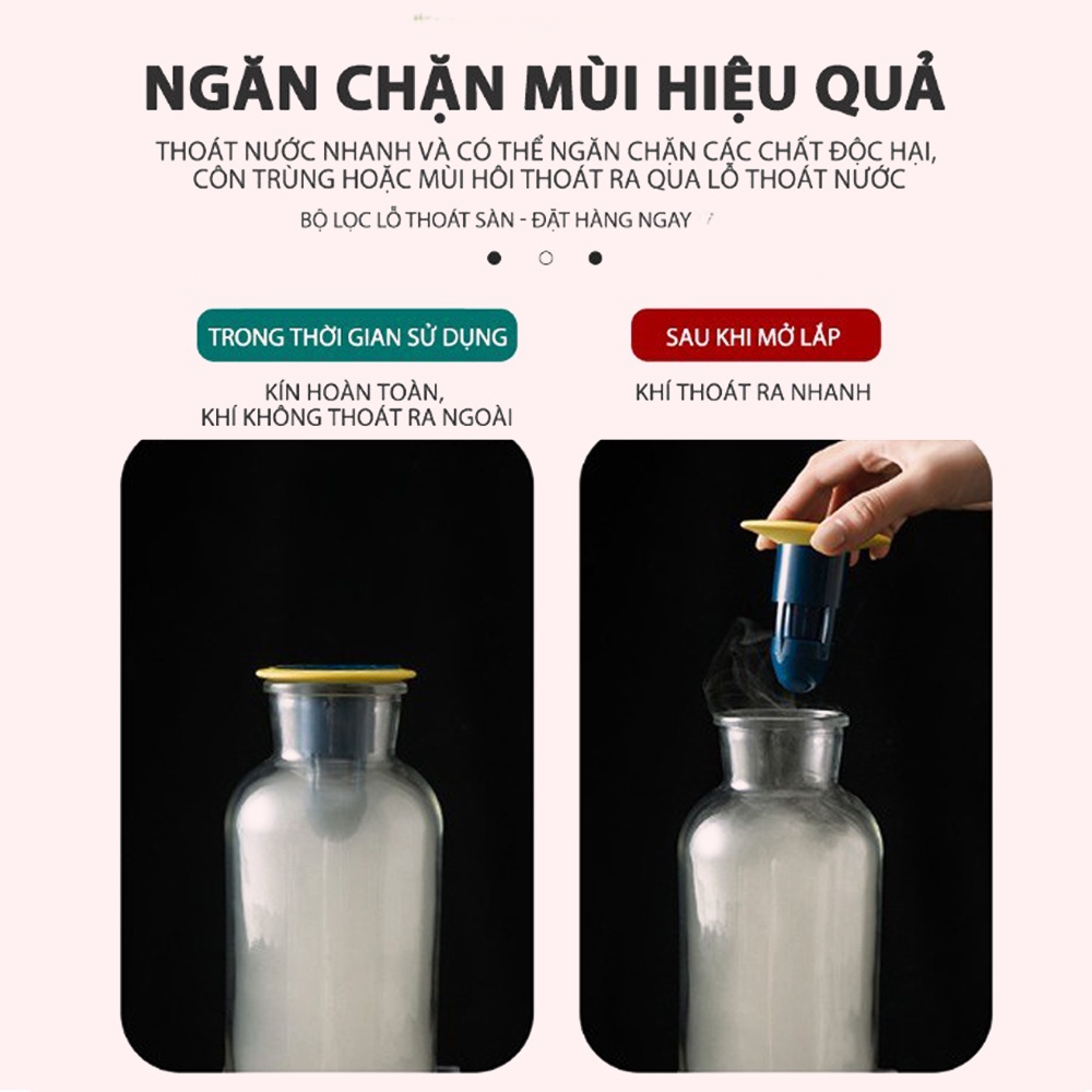 Bộ Nắp Ga Thoát Sàn Ngăn Mùi Hôi Cống Cao Cấp - Phễu thoát sàn chống hôi, Chặn côn trùng lỗ thoát nước