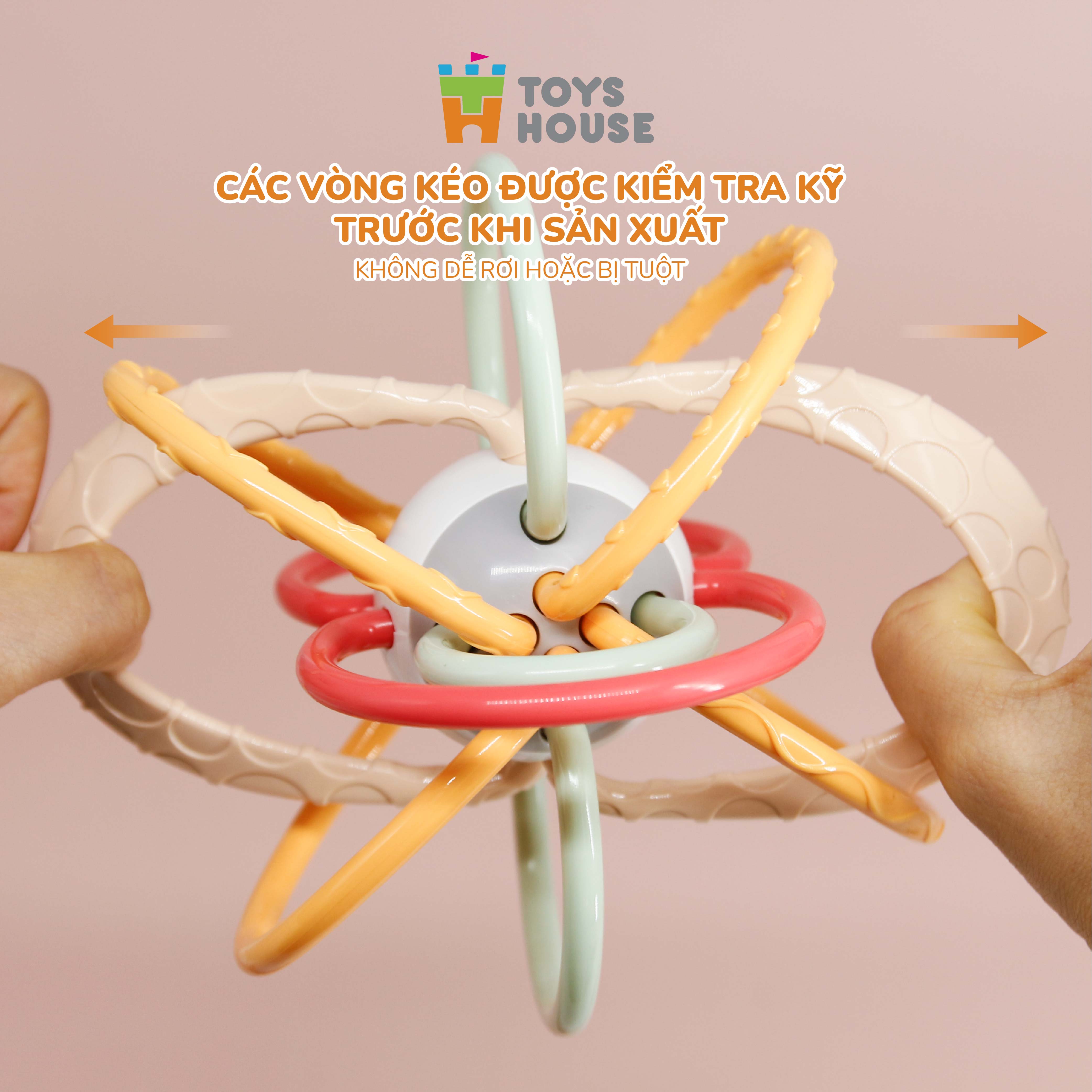 Lục lạc xúc xắc đồ chơi tập cầm cho bé - nhựa mềm kết hợp gặm nướu cho bé ToysHouse 822-86