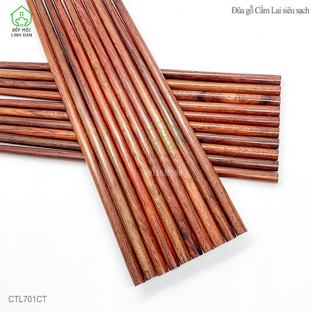 Đũa Gỗ Cẩm Lai Tự Nhiên Siêu Sạch HAHANCO [CTL701CT] Bộ 10 Đôi