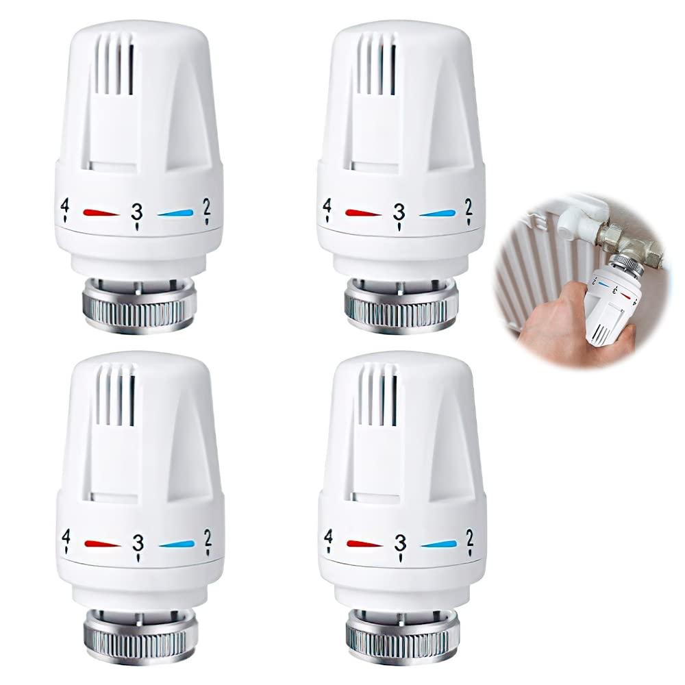 4 miếng đầu điều chỉnh nhiệt, đầu bộ điều chỉnh nhiệt, đầu bộ điều chỉnh nhiệt, sưởi ấm, bộ điều chỉnh sưởi, van tản nhiệt để làm nóng bộ điều chỉnh nhiệt cho văn phòng tại nhà