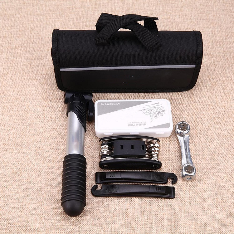 Bộ Sửa Xe Đạp Đa Năng Cao Cấp Kèm Dụng Cụ Vá Xe, Dung Cụ Đa Năng 16in1, Bơm Mini Tiện Dùng Khi Dã Ngoại, Đường Dài