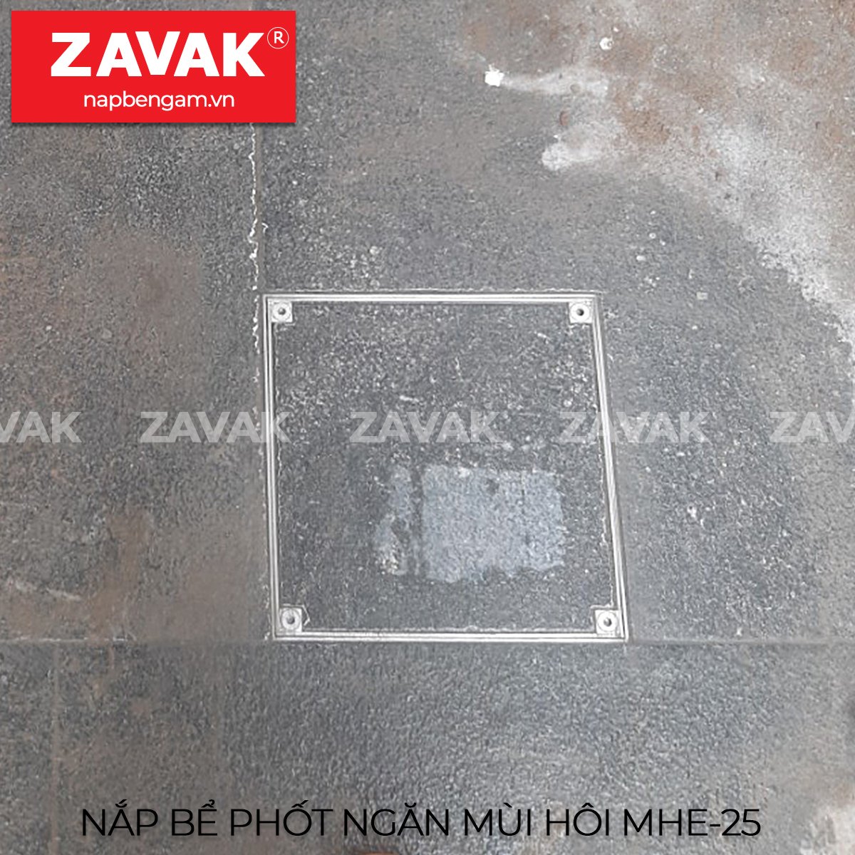 Nắp bể phốt ngăn mùi inox Zavak MHe25