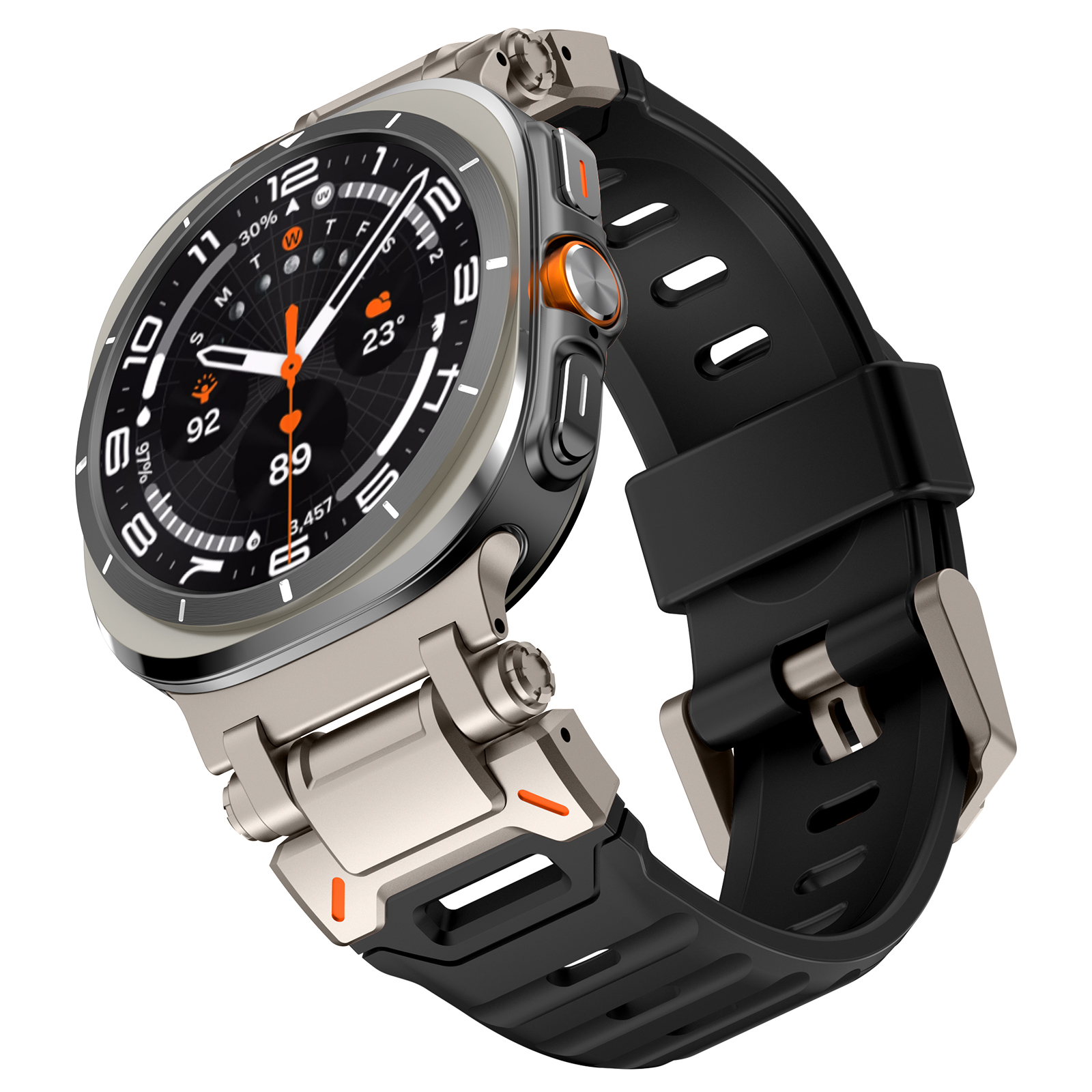 Dây Silicone Đầu Nối Kim Loại Explorer cho Samsung Galaxy Watch Ultra 47mm - Hàng Chính Hãng