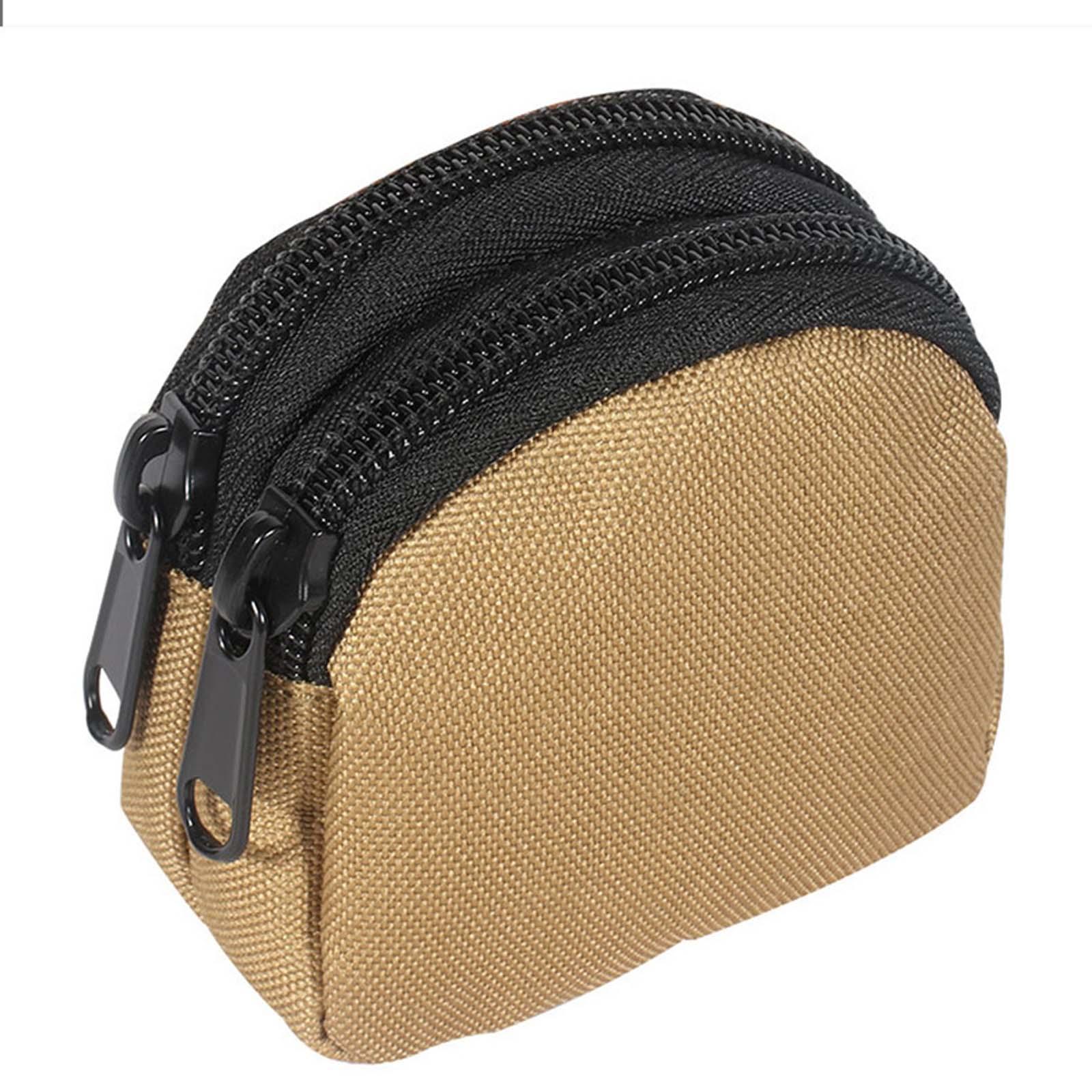 Coin Pouch Change Holder, Outdoor Wallet Nylon Waist Bag for Men, Multifunctional Coin Purse Cash Holder Money Pouch, Small Change Bag