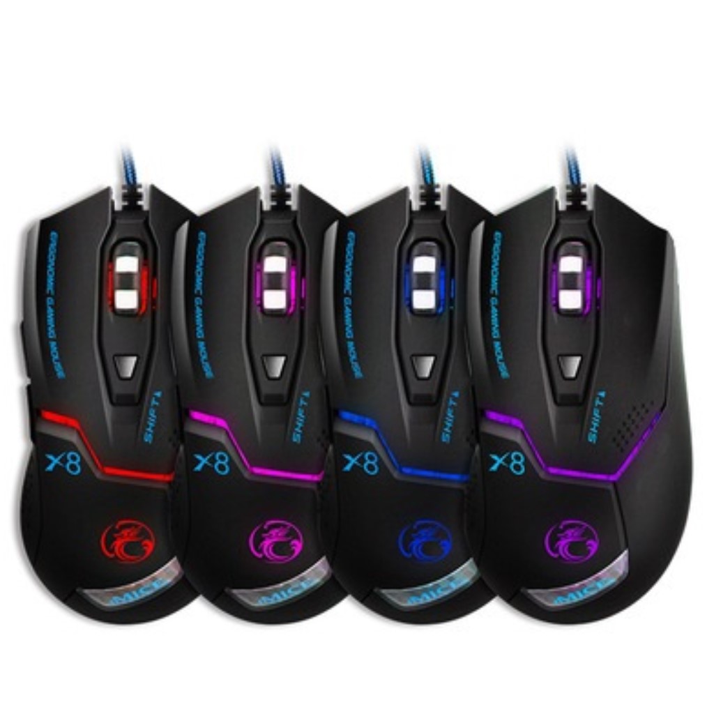 Chuột Máy Tính Gaming IMICE X8 - Hàng Chính Hãng - Giao Màu Ngẫu Nhiên