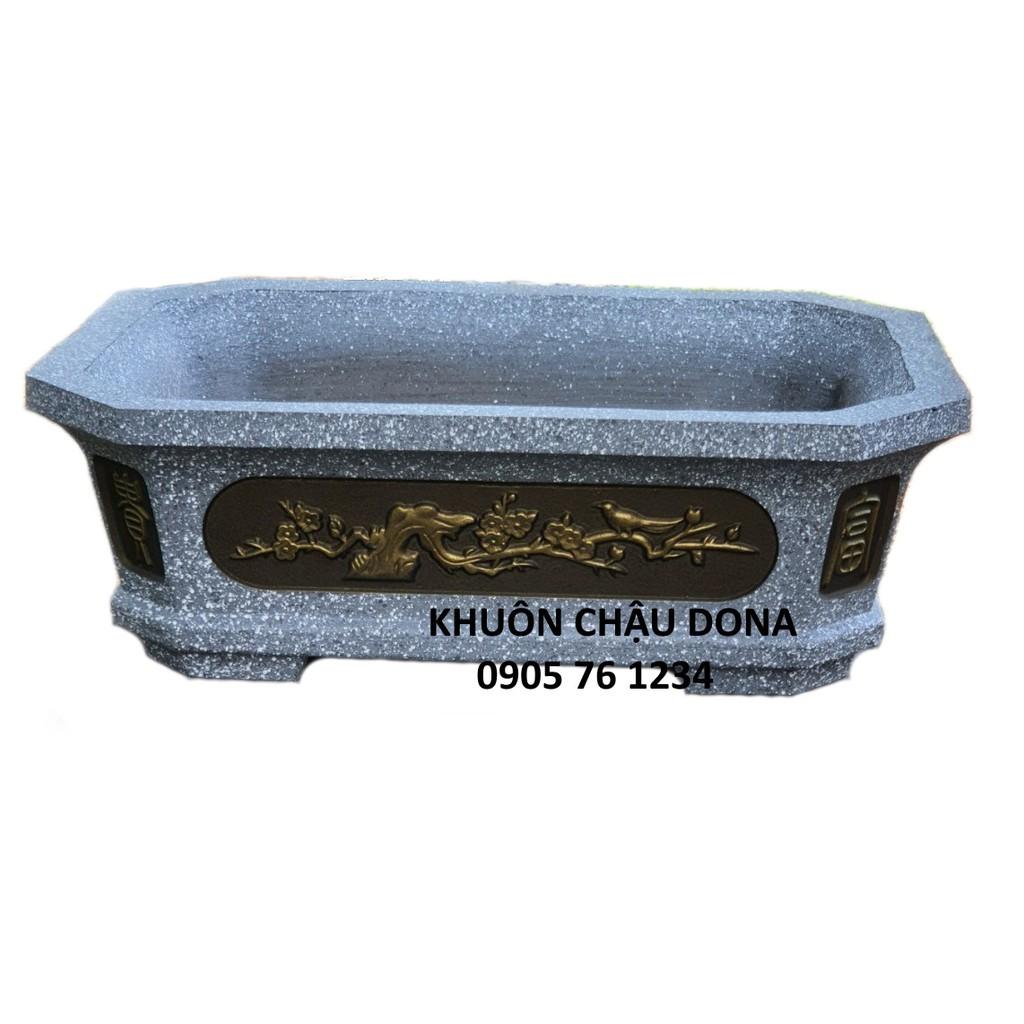 Khuôn Đúc Chậu Cảnh ABS Chữ Nhật Vát Góc Dài 75 -Rộng 45 - Cao 20 cm