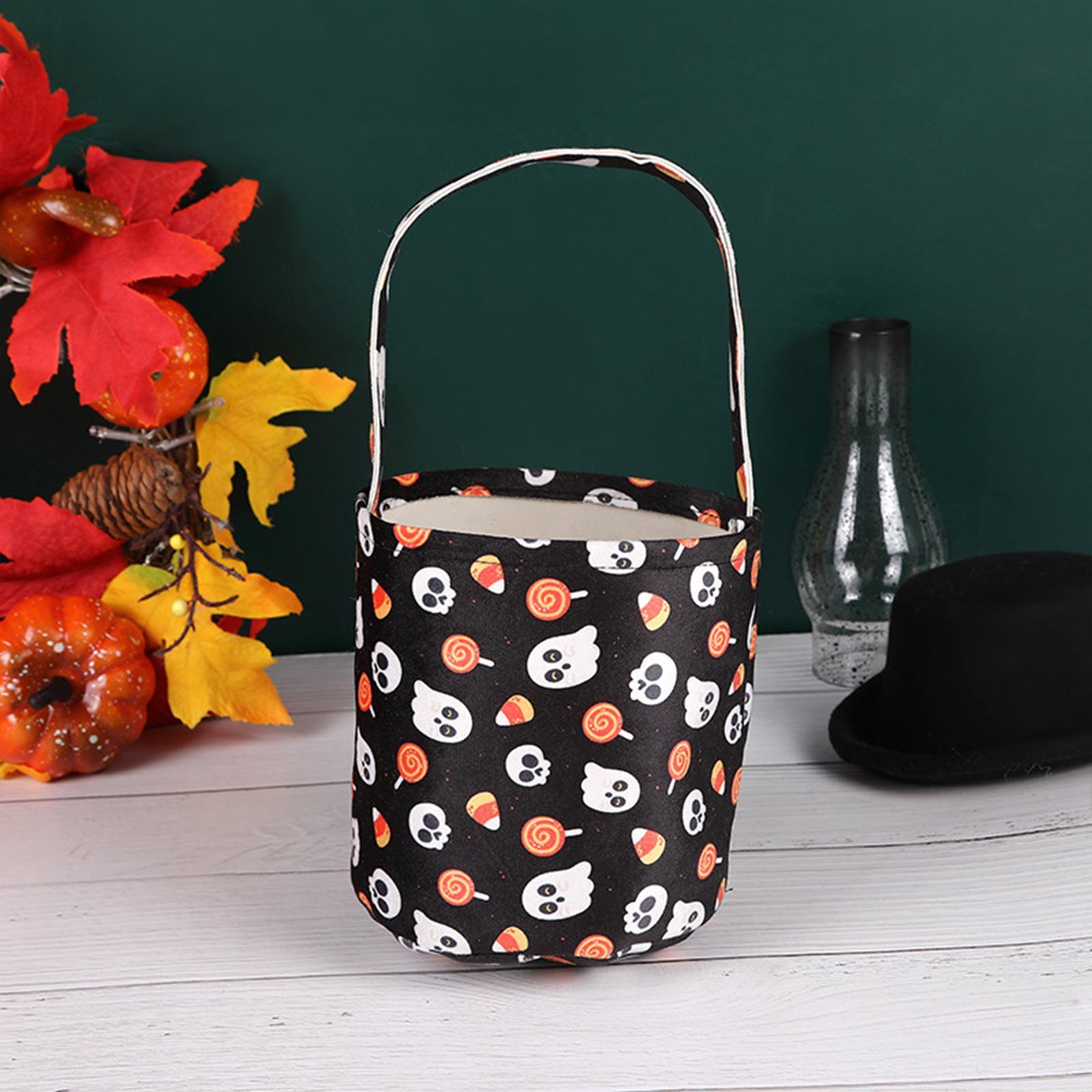 3x Halloween Party Candy Bag, Candy Bucket, Portable Candy Tote Bucket, Halloween Bags Decor