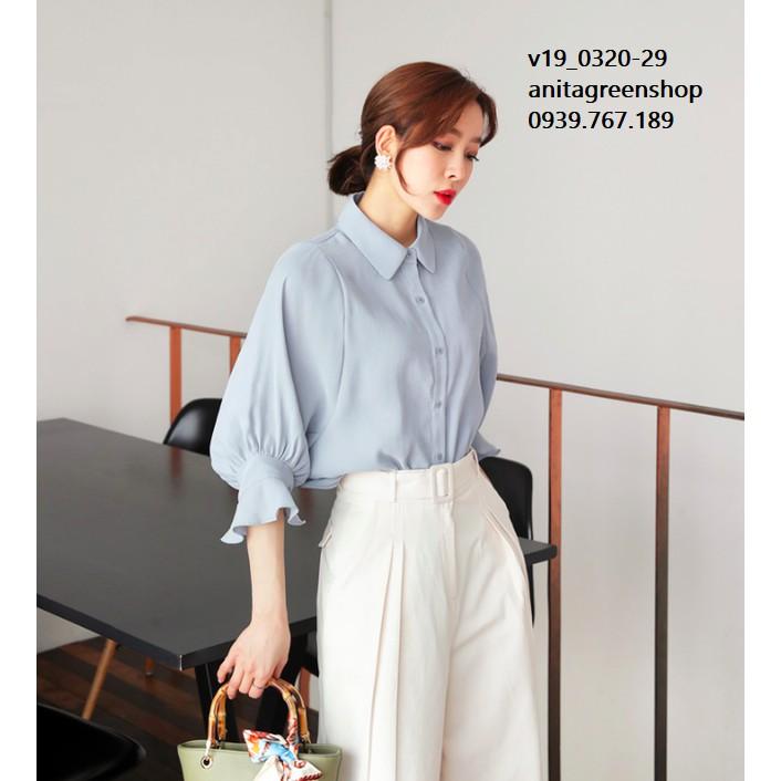 ÁO SƠ MI KIỂU TAY PHỒNG. v19_0320