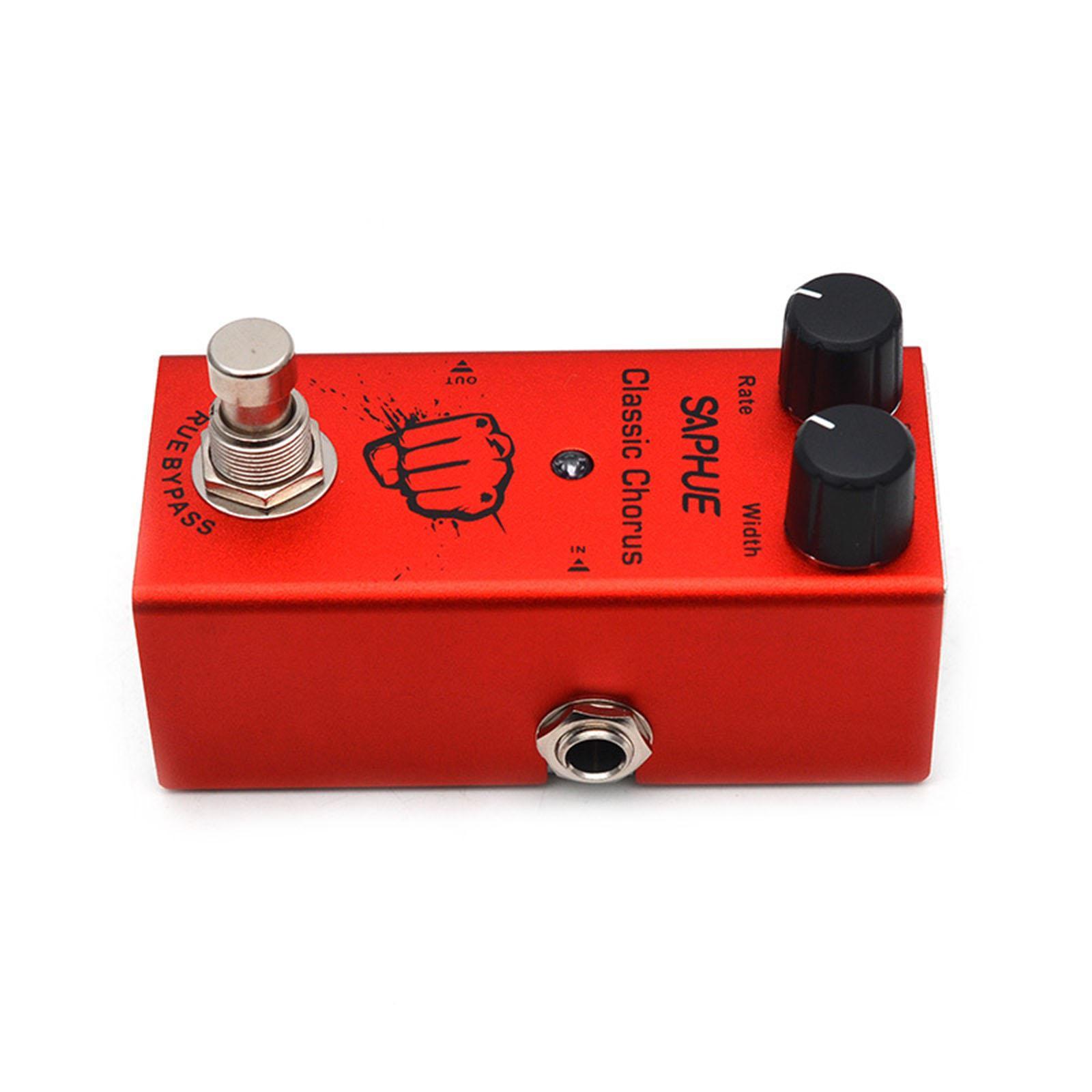 Guitar Pedal with LED Light 9V DC Lightweight with Metal Shell for Electric Guitar Bass
