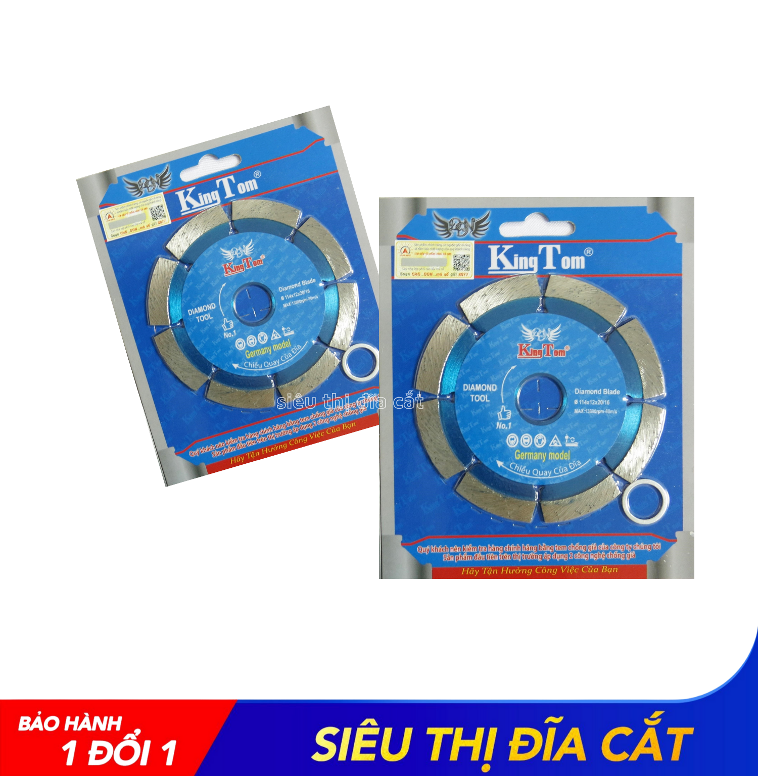 Lưỡi Cắt Gạch 100mm KingTom  Me Mỏng Khô - Siêu Bén, Siêu Bền