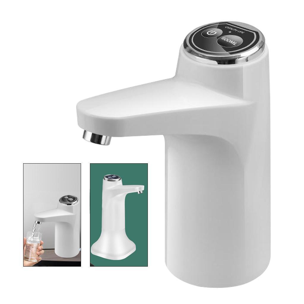 Automatic Water Pump Dispenser 600ml USB Charging Wireless Camping White