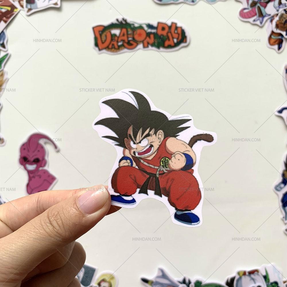 Sticker DRAGON BALL - miếng dán hình Bảy Viên Ngọc Rồng Gohan - Chất Liệu PVC Cán Màng Chất Lượng Cao Chống Nước, Chống Nắng, Không Bong Tróc Phai Màu