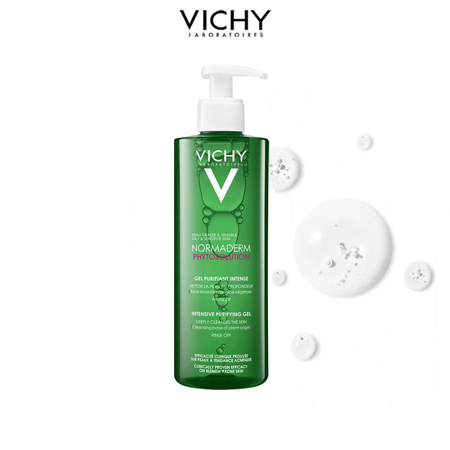 Sữa rửa mặt dạng gel Vichy Normaderm Phytosolution Intensive Purifying Gel 400ml