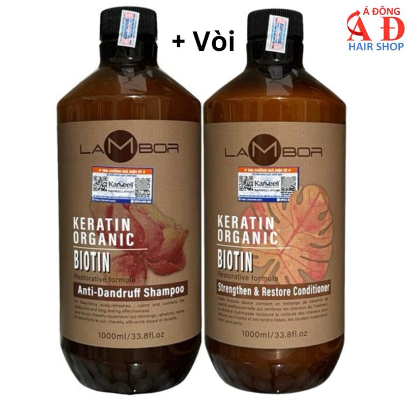 Dầu Gội Xả Lambor Biotin Sạch Gàu Giảm Dầu Bết Ngăn rụng tóc