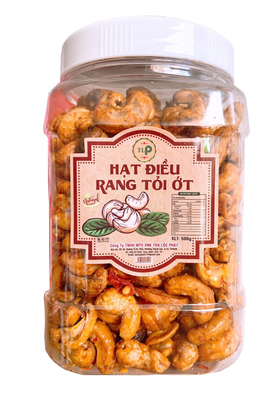 2KG - COMBO 4 HŨ HẠT ĐIỀU RANG TỎI ỚT SIÊU NGON TLP