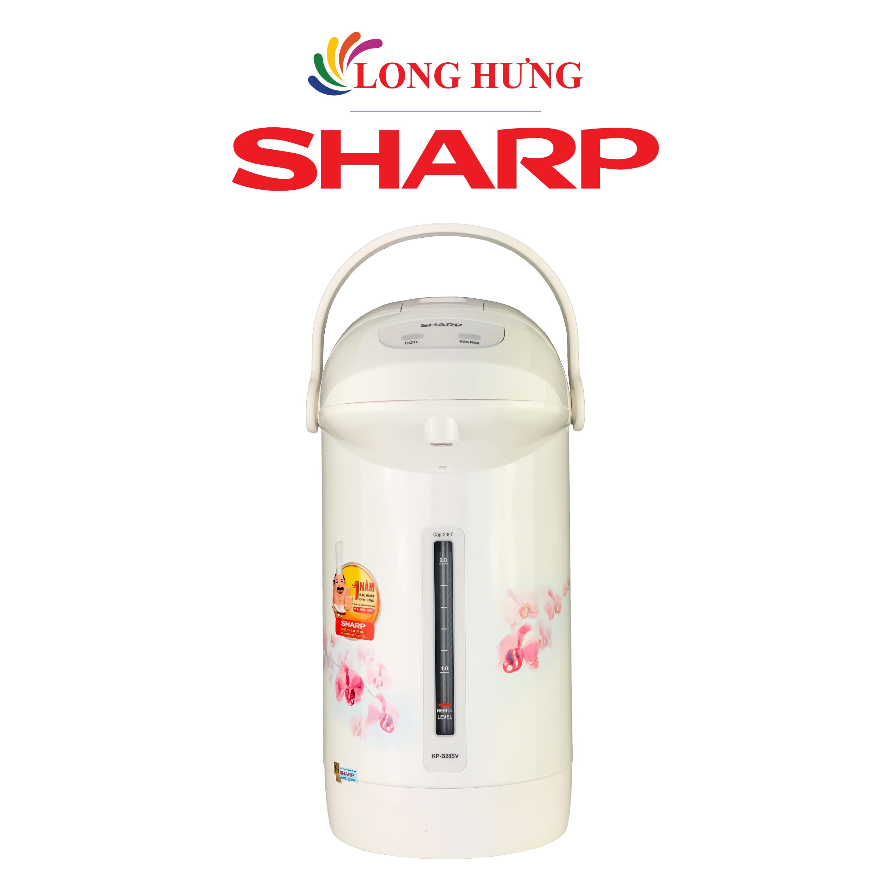 Bình thủy điện Sharp 2.8 lít KP-B28SV - Hàng chính hãng