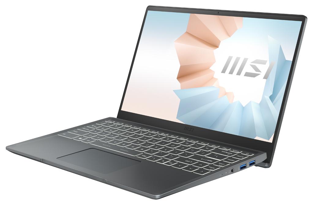 Laptop MSI Modern 14 B5M R5 5500U/8GB/512GB/14&quot;F/Túi/Chuột/Win11/(203VN)/Xám - Hàng chính hãng