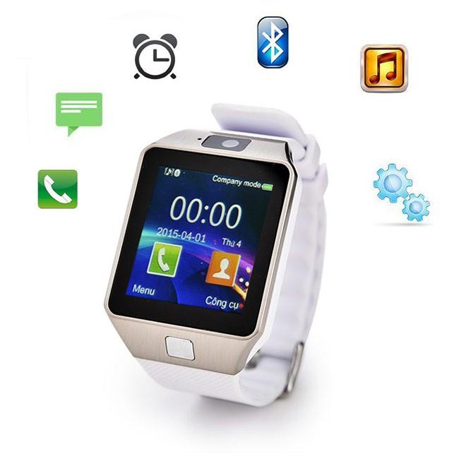 Đồng Hồ Smart Watch DZ09 Trắng Gắn Sim Nghe Gọi như điên thoại