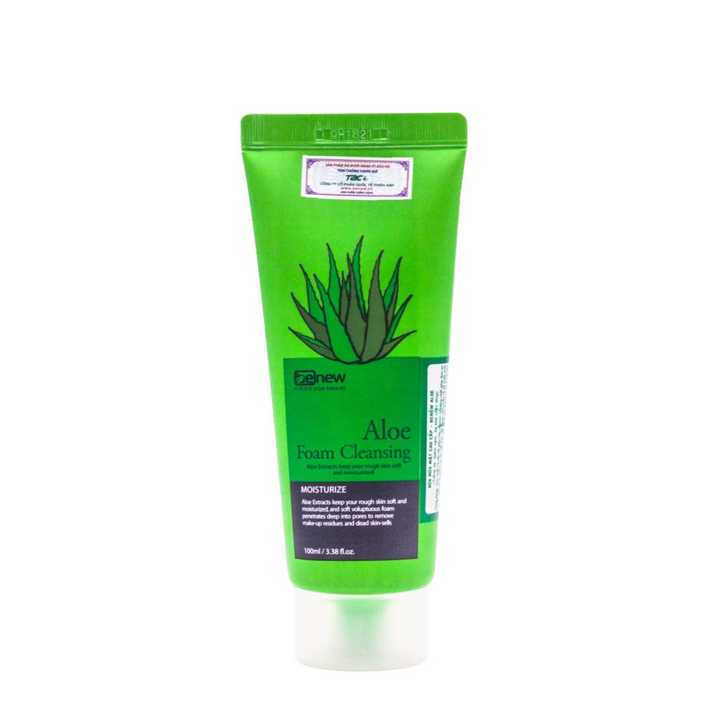 Sữa Rửa Mặt Dưỡng Ẩm Trắng Sáng Da Cao Cấp Hàn Quốc Benew Aloe Foam Cleansing Tinh Chất Lô Hội (100ml) – Hàng Chính Hãng