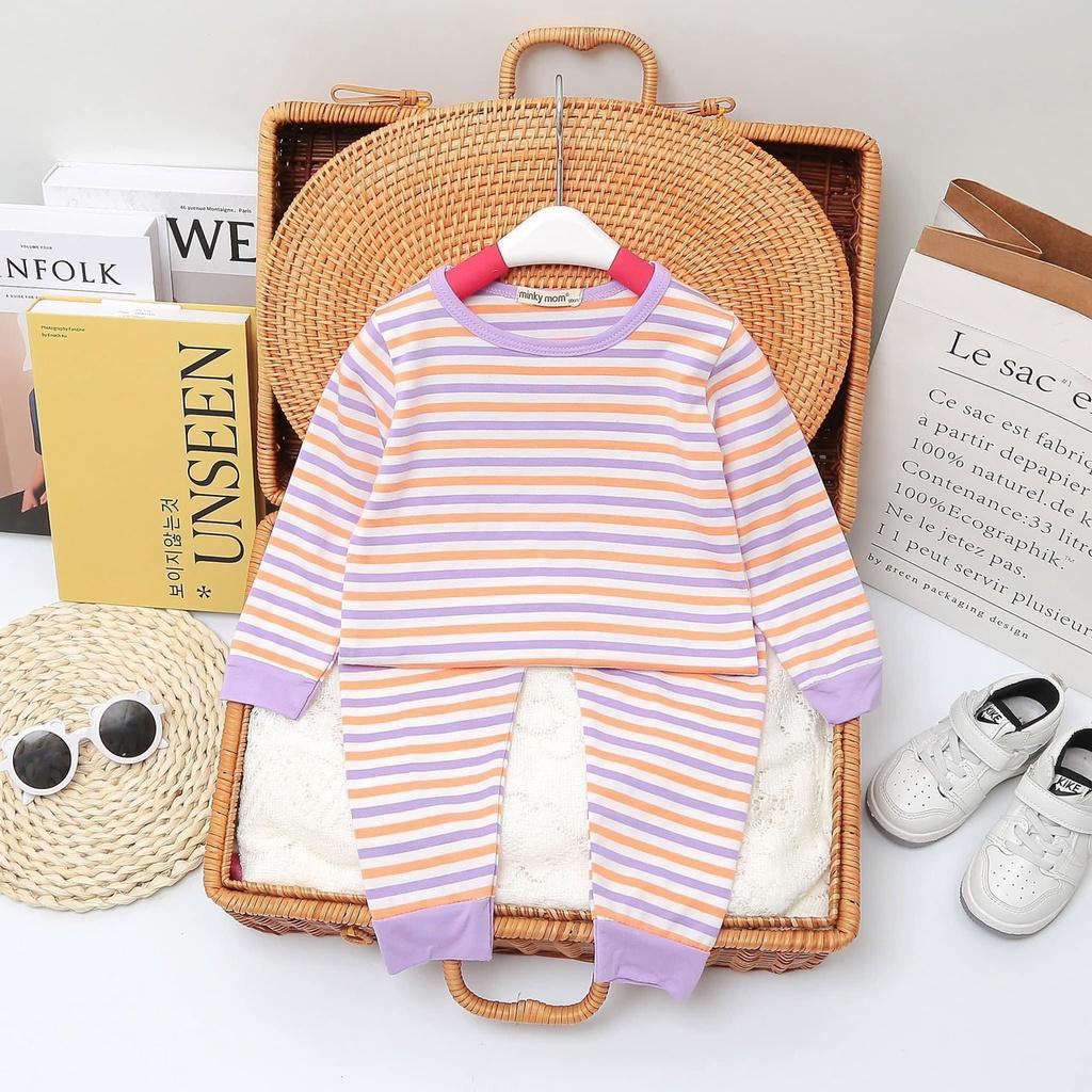 Bộ dài sọc ngang phối bo cho bé gái, bé trai