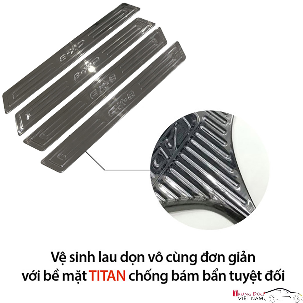 Ốp bậc cửa Titan dành cho xe ô tô MAZDA CX8 - Hàng Chính Hãng TDVN