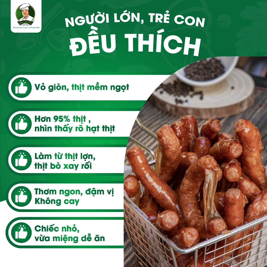 [Chỉ Giao Hà Nội] Xúc xích Klobasa Mini 250g
