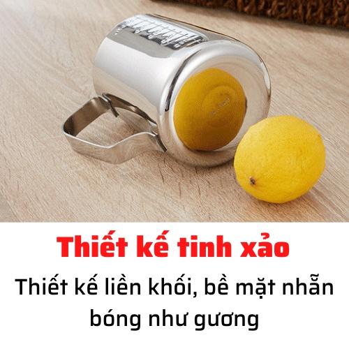 Ca đánh sữa Inox 304 chia vạch dung tích 350-550- 600ml pha latte tạo hình nghệ thuật cà phê Espresso dụng cụ pha chế