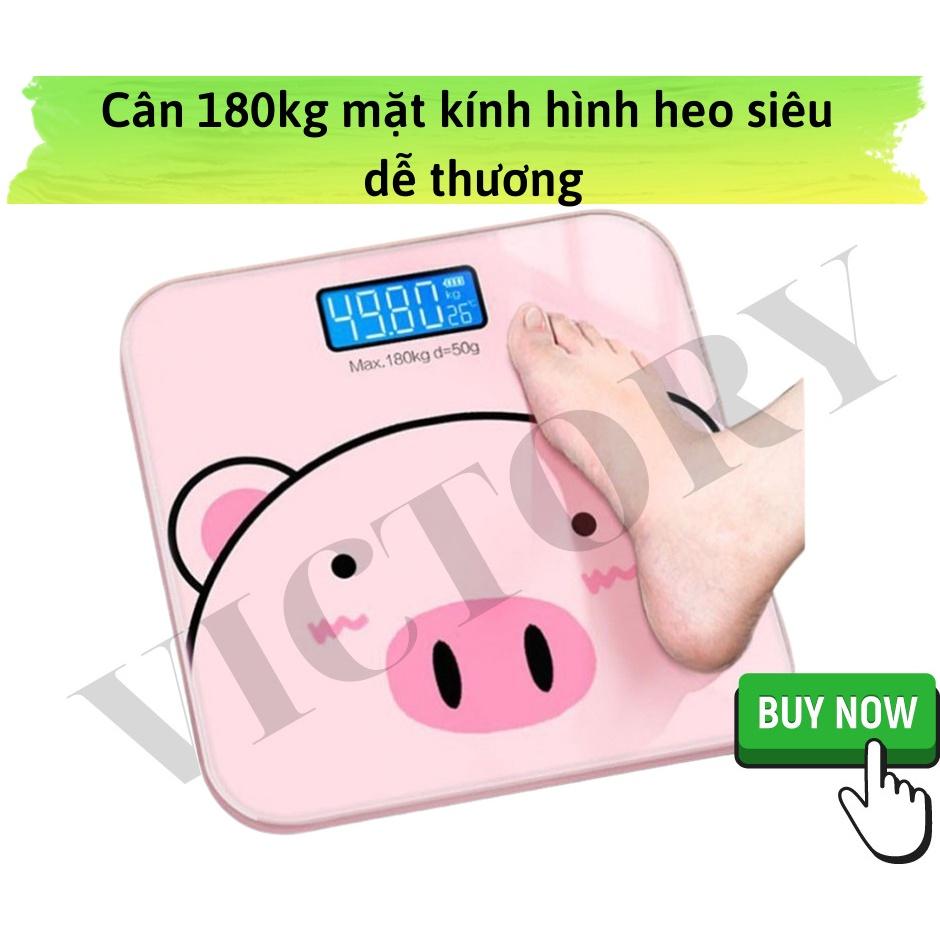 CÂN ĐIỆN TỬ SỨC KHỎE 180 KG, HÌNH HEO HỒNG KUTE SIÊU DỂ THƯƠNG