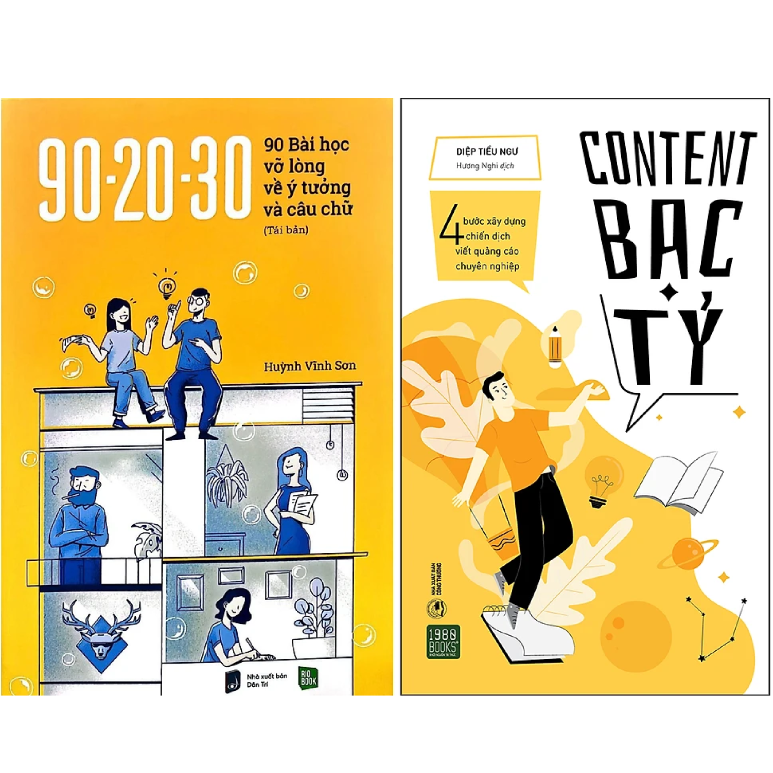 Combo 2Q: 90-20-30 90 Bài Học Vỡ Lòng Về Ý Tưởng Và Câu Chữ + Content Bạc Tỷ