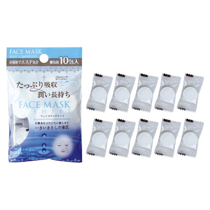 Set 10 mặt nạ giấy dạng nén - Hàng Nhật nội địa