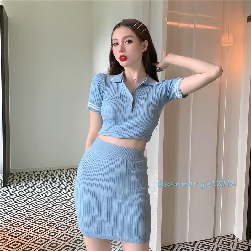 SET ÁO CROPTOP + CHÂN VÁY ĐUÔI CÁ TIẾT KIỆM CẢ SET HƠN 50K