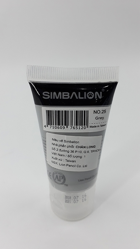 Màu Vẽ Simbalion Acrylic 30ml NAC30 - 25 - Xám