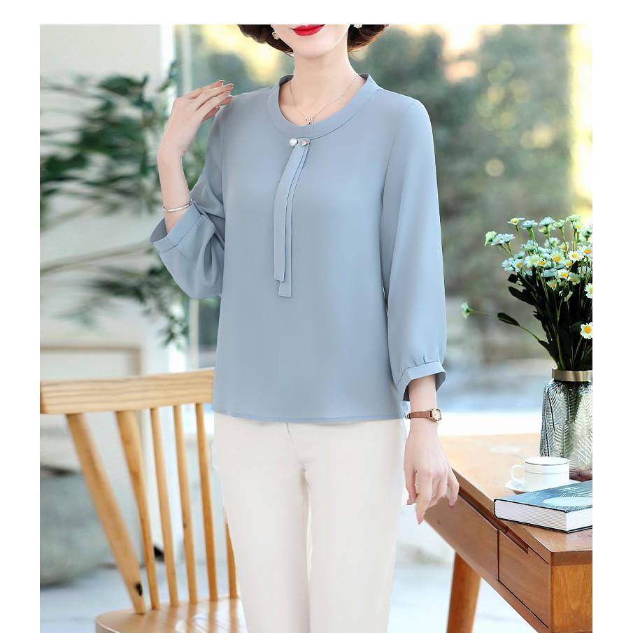 áo kiểu trung niên thanh lịch (thoitrangbigsize05) n49-221