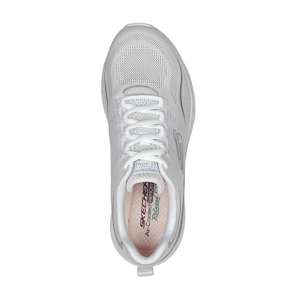 Skechers Nữ Giày Thể Thao Giặt Máy Được, Tập Gym, Đi Học, Đi Làm, Thường Ngày Sport D'Lux Fitness Pure Glam Air-Cooled Memory Foam Machine Washable, Relaxed Fit, Vegan - 149837-WSL